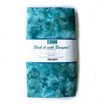 Back it with Banyan! Wide Backing - Design1/Tie Dye Ocean Mist (3 yds x 108”)