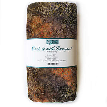Back it with Banyan! Wide Backing - Design2/Matera Allspice (3 yds x 108”)