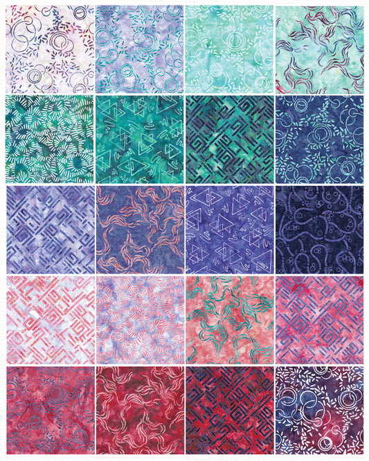 Bubbles Curves and Corners - 10" Squares Stack