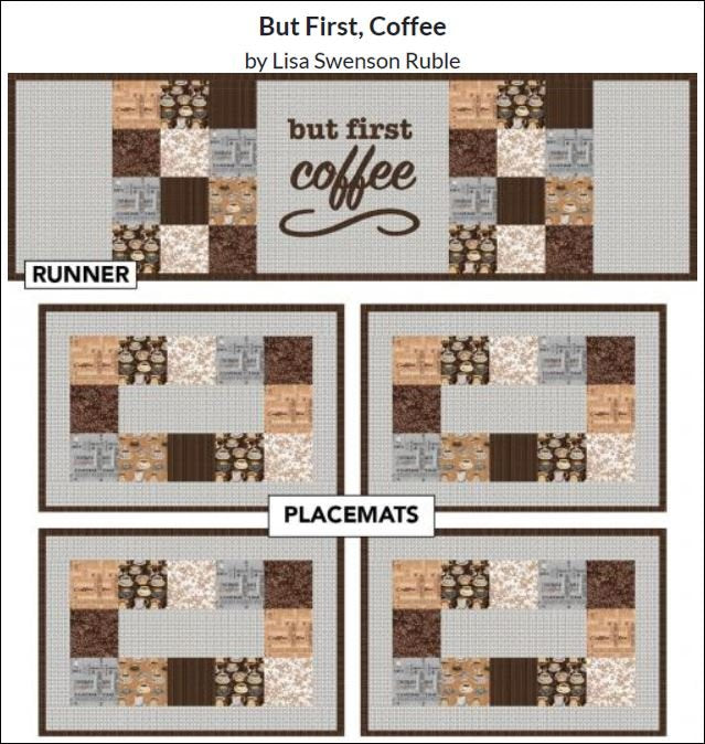But First Coffee Runner & Placemat Kit