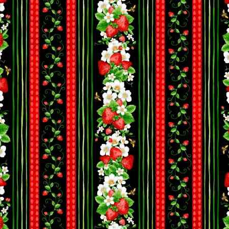 Black Strawberry 11" Stripe