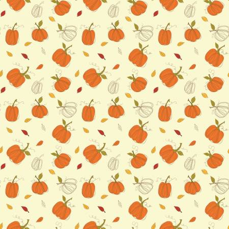 Adel in Autumn - Pumpkins on Cream (C10821)