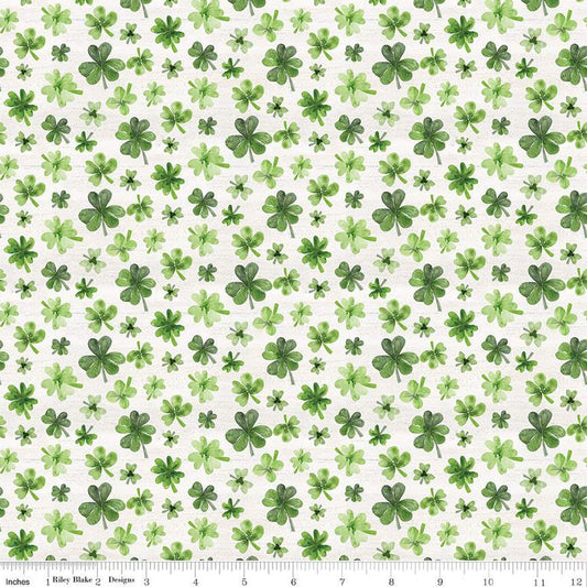 Monthly Placemats March Shamrocks Off White