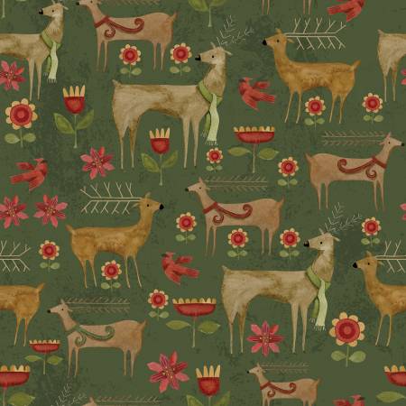 Kringle Garden Green C13442 Riley Blake