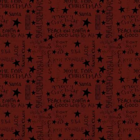 Kringle Words Red C13446 Riley Blake