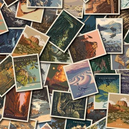 National Parks - Postcards Toss Multi