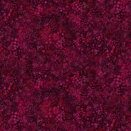 Calico Cat - Wine Dotted Wildflowers