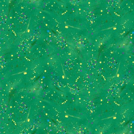 Green Utopia Small Metallic Paint Splatters