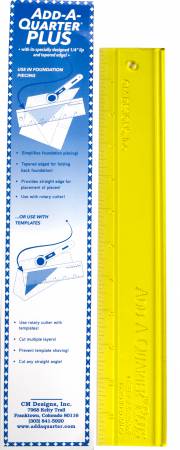 Add A Quarter Ruler Plus - 12" Yellow