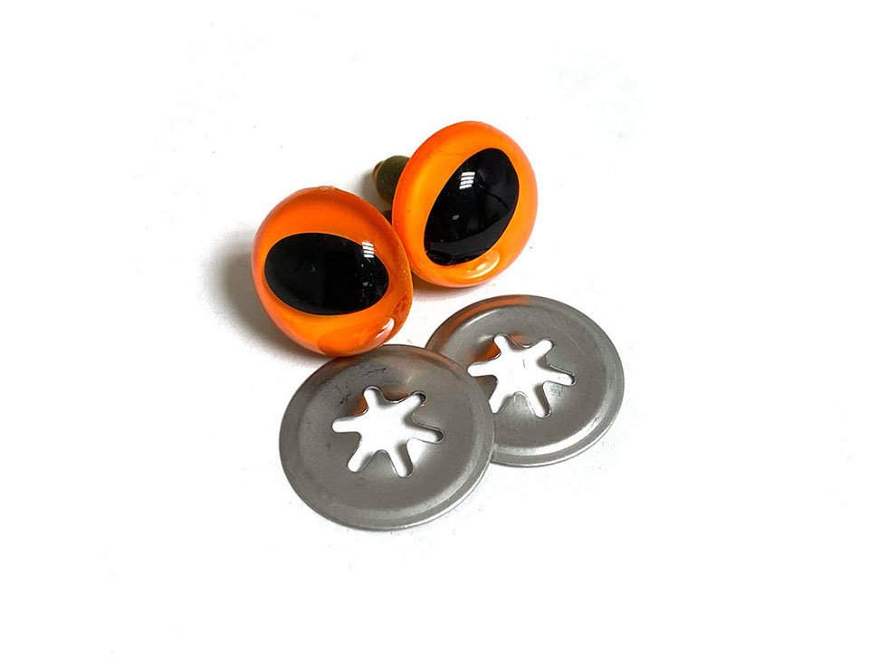 Toy Eyes Cat - 15mm Luminous Orange