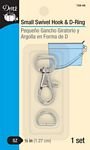 Small Swivel Hook & D-Ring - 1/2 inch