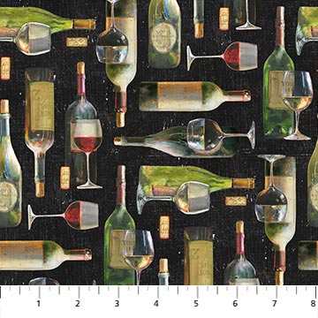 Life Happens Wine Bottles Black Tossed