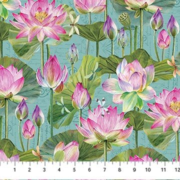Water Lilies - Seafoam Floral 25057-64