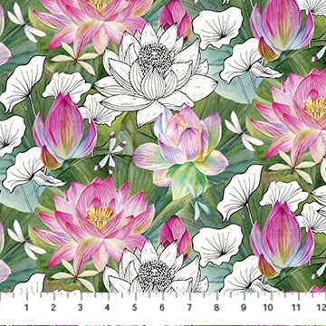 Water Lilies - Black Flora 25058-99