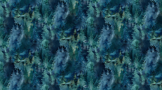 Northern Peaks - Trees Blue DP25169-44