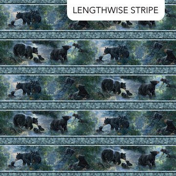 Moonlight Kisses - Dark Blue Border Stripe