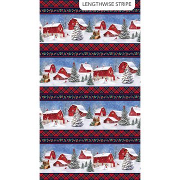Farmstead Friends - Border Stripe (Red Multi)
