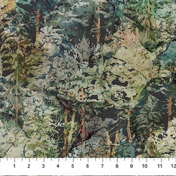 Lone Wolf - Teal Multi Trees
