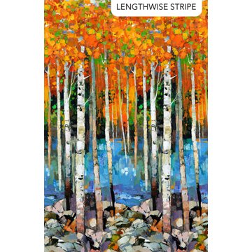 Silent Lake - Orange Multi Full Width Border