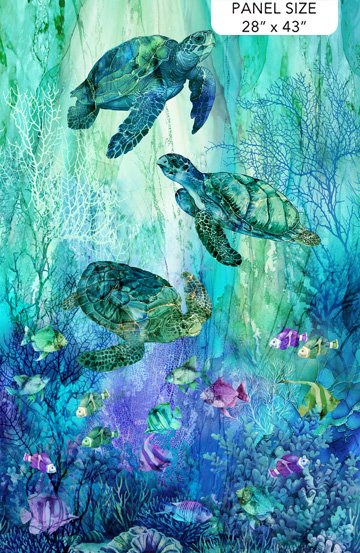 Coral Reef - Panel Turquoise Multi