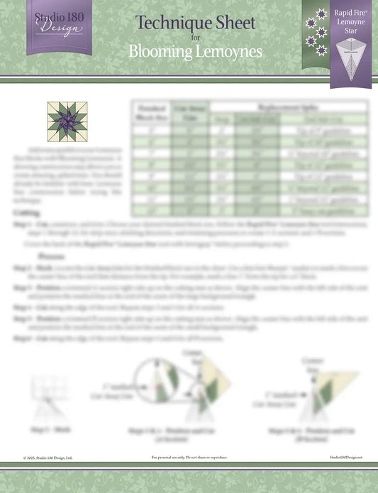 Blooming Lemoyne Technique Sheet by Studio 180 Design
