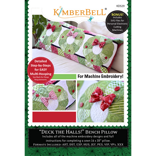 Kimberbell Deck The Halls Bench Pillow CD