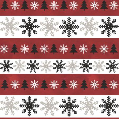 Hello Winter - Flannel Stripes Red
