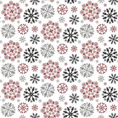 Hello Winter  - Flannel Snowflakes Multi
