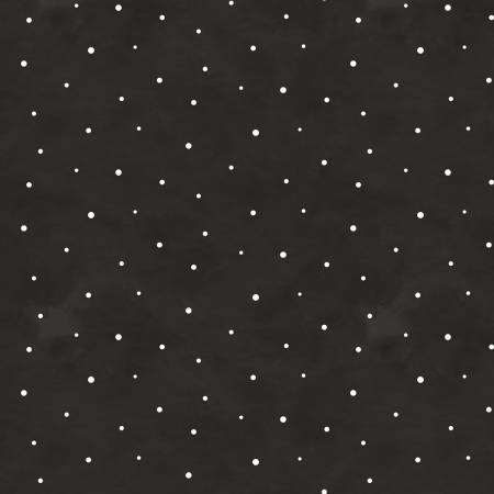 Hello Winter  - Flannel Dots Black