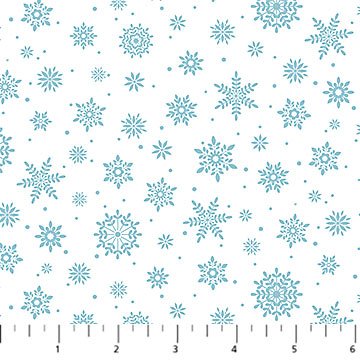 Woodland Woolies Flannel - Snowflakes White