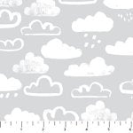 Lucky Day Flannel - Clouds Gray