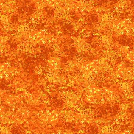 Fireside Serenity - Painted Foliage Texture Orange