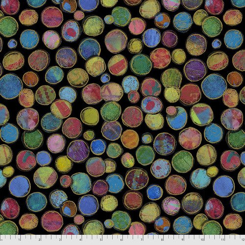 Flourish -  Dotty Black - by Sue Penn - Free Spirit