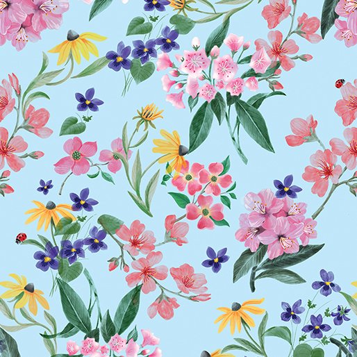 All Mid-Atlantic Shop Hop '24 - Mid-Atlantic Flowers Blue