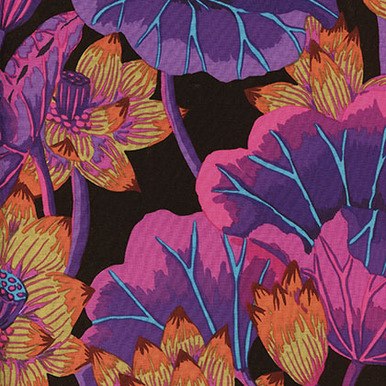 Lake Blossoms - Black by Kaffe Fassett Collective Classics
