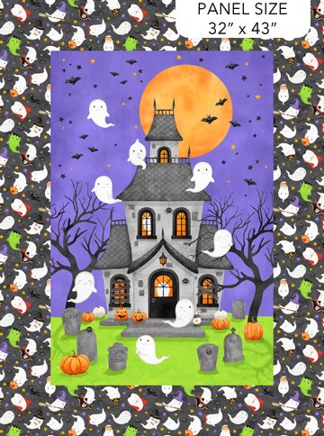 Ghost Town - Haunted Panel Purple Multi