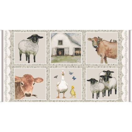 A Beautiful Day - Multi Six Farm Blocks 24 Inch Repeat
