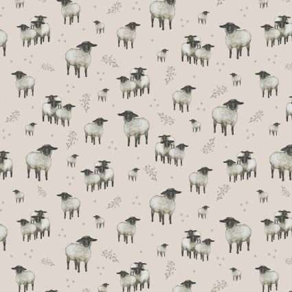 A Beautiful Day - Beige All Over Sheep