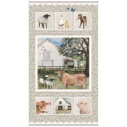 A Beautiful Day - Multi 24 Inch Farm Panel