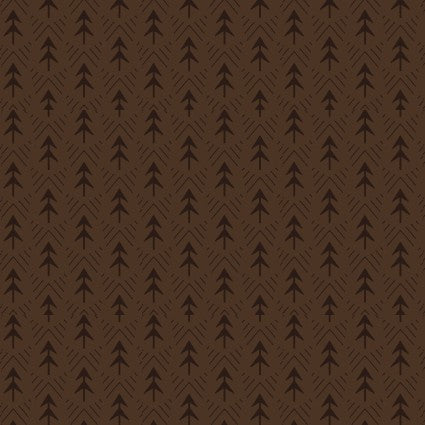 The Mountains are Calling Flannel - Brown Tree Texture