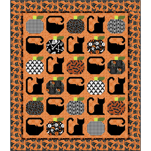 Scaredy Cat - Halloween Cat Quilt Kit