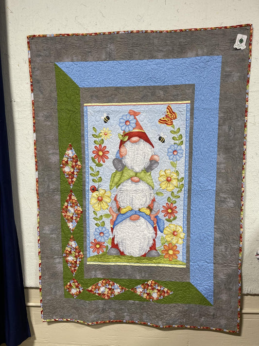 Garden Gnome Finished Quilt