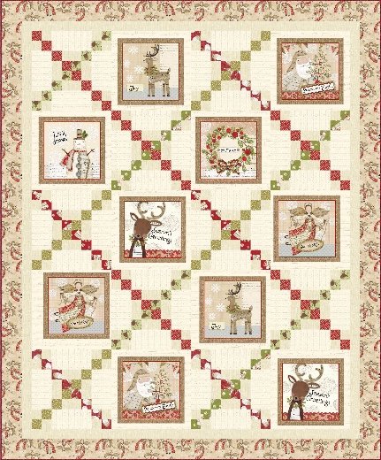 White Winter White Christmas Quilt Kit
