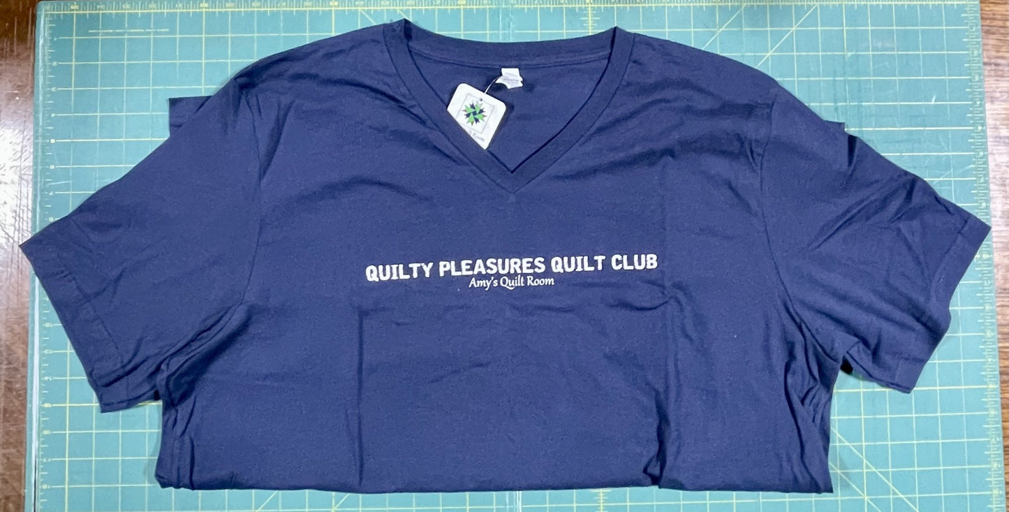 AQR Club Indulge V Neck Sleeve T-Shirt - Navy