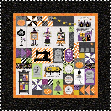 Hometown Halloween Candy Corn Quilt Shoppe Kit - Fabric Only