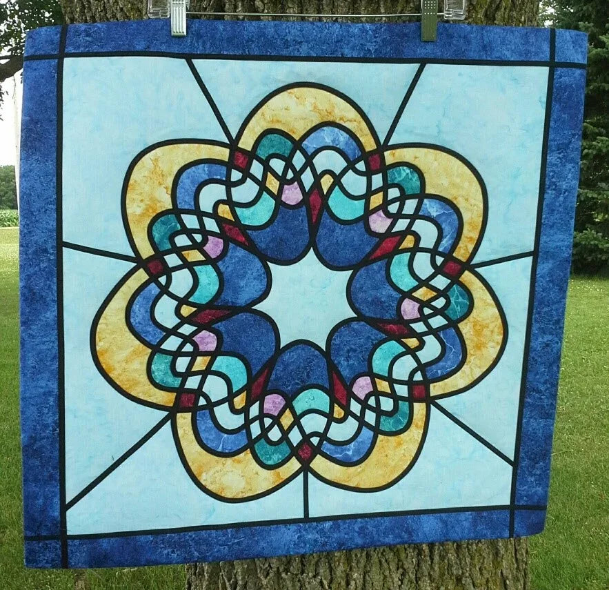 Kaleidoscope Stained Glass Quilt Pattern