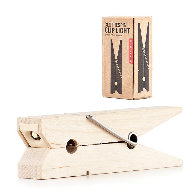 Clothespin Clip Light BL02 Kikkerland#1
