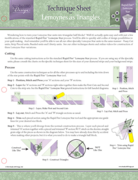 Lemoynes As Triangles Technique Sheet