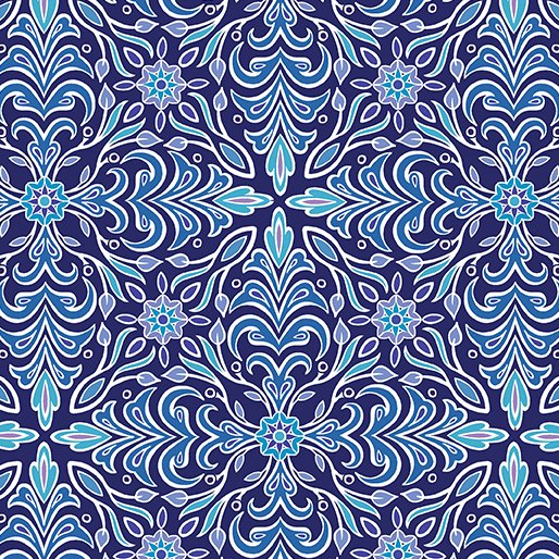 Winter Jewels Medallion Indigo