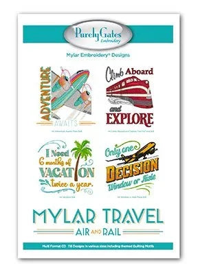PRESALE Mylar Travel Air and Rail Machine Embroidery CD - copy